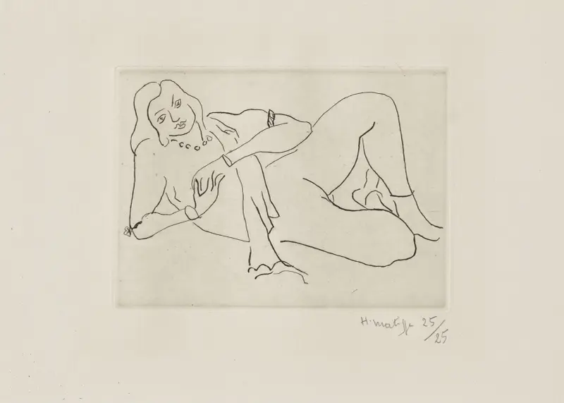 Nu couché s’appuyant sur le bras droit av Henri Matisse