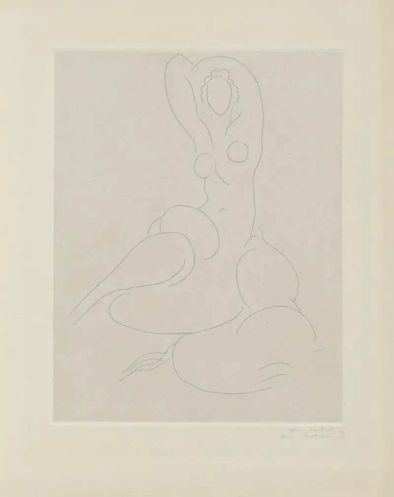 Akt för Cleveland, ”Vilket silke i tidens balsam”, minne av ”Mallarmé” av Henri Matisse