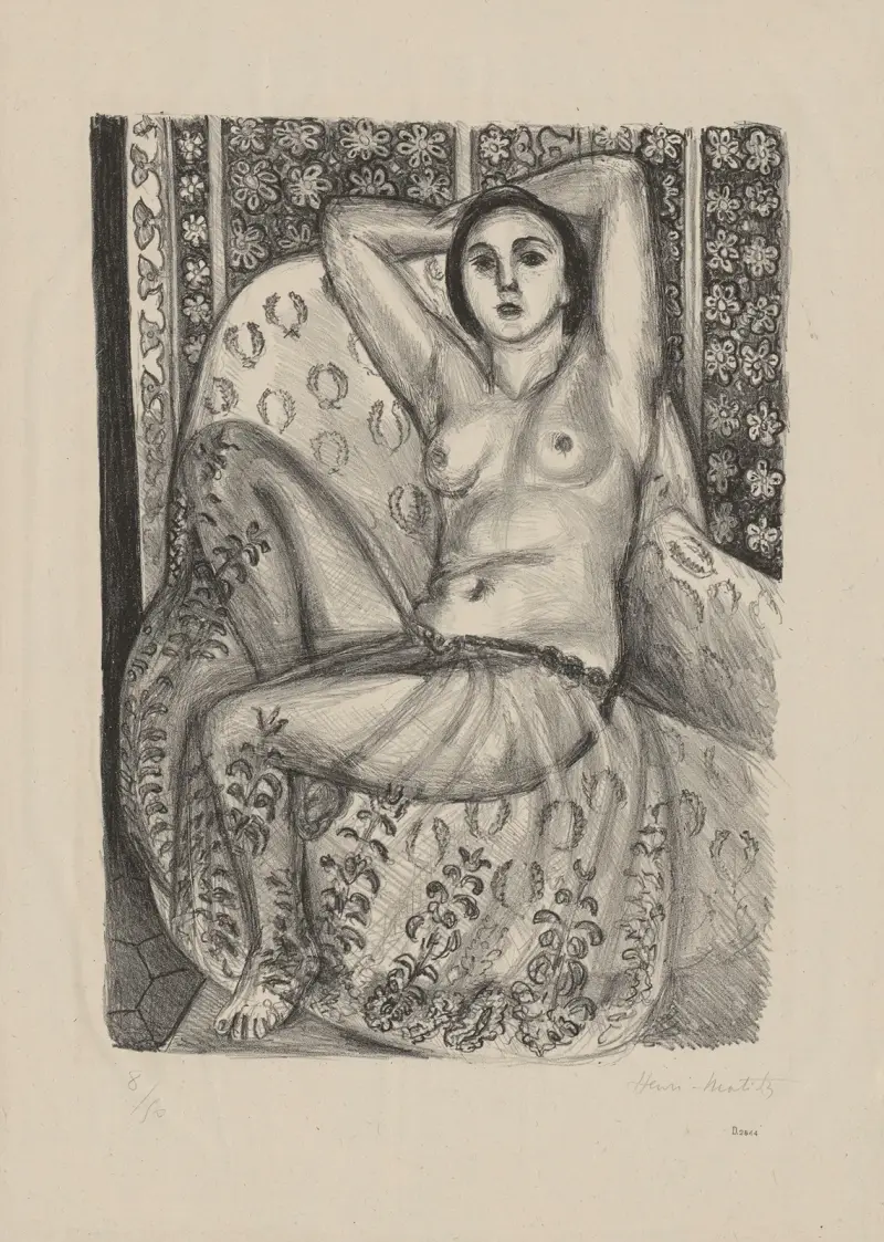 Sittande odalisk med tyllkjol av Henri Matisse