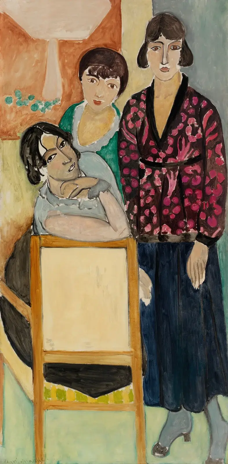 Three Sisters and ‘The Rose Marble Table’ (Les Trois soeurs à ‘La Table de marbre rose’) av Henri Matisse