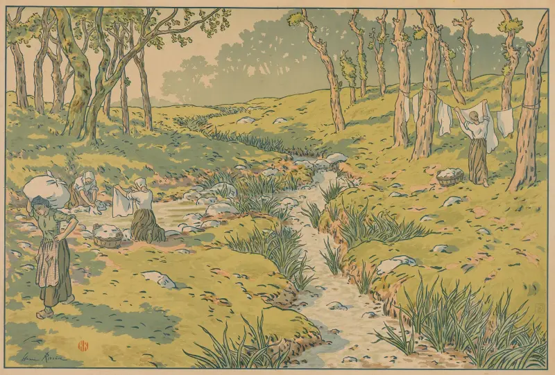 Aspects of Nature; The Stream av Henri Rivière