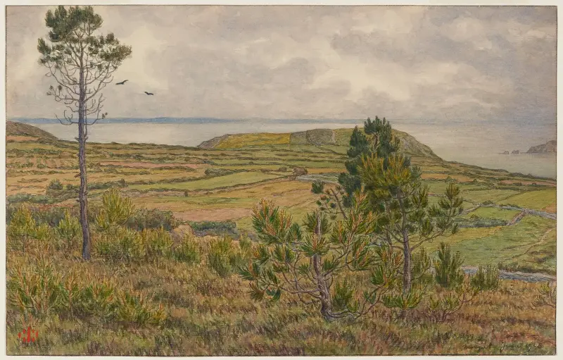 Viken vid Douarnenez. Morgat av Henri Rivière