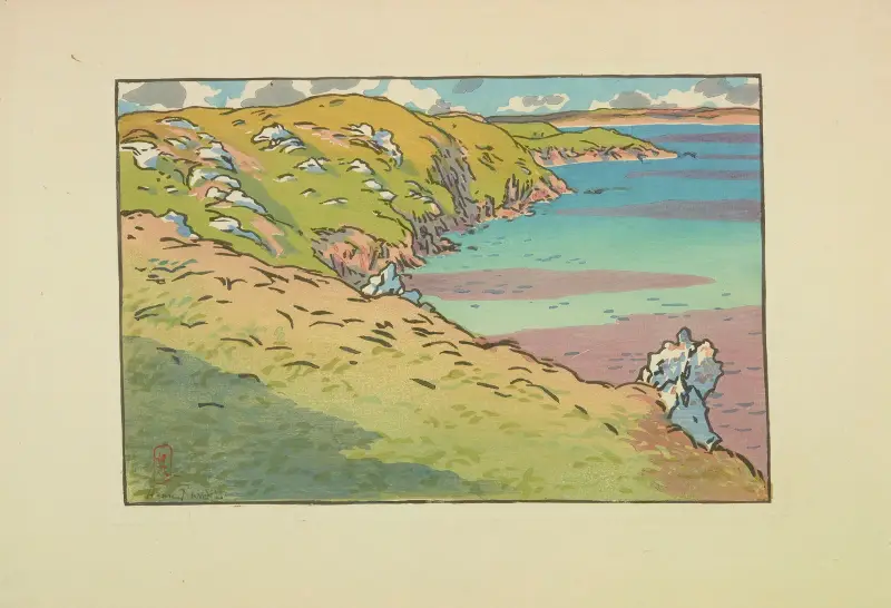 Viken vid La Fresnaye (Saint-Cast) av Henri Rivière