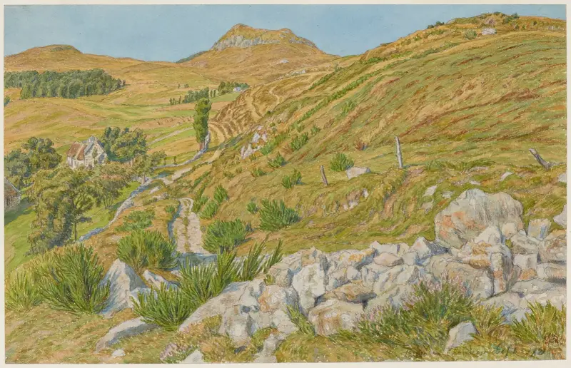 Champs en Chandesse Besse-en-Chandesse – Pertuyzat av Henri Rivière