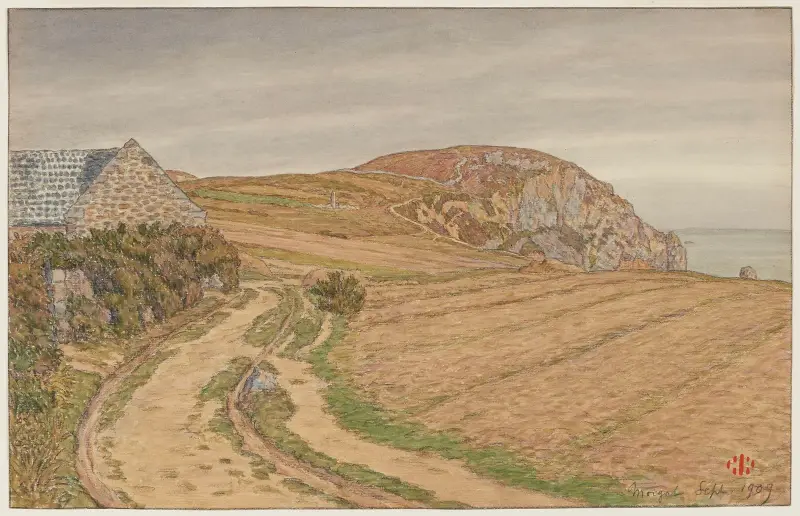 Vägen till L'Esquiffinec, Morgat av Henri Rivière