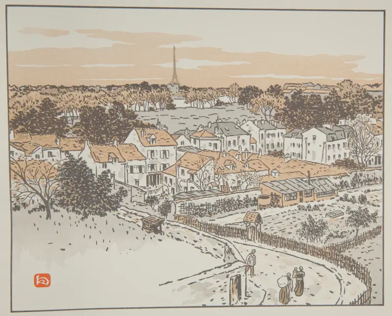 Från Bas-Meudons station av Henri Rivière