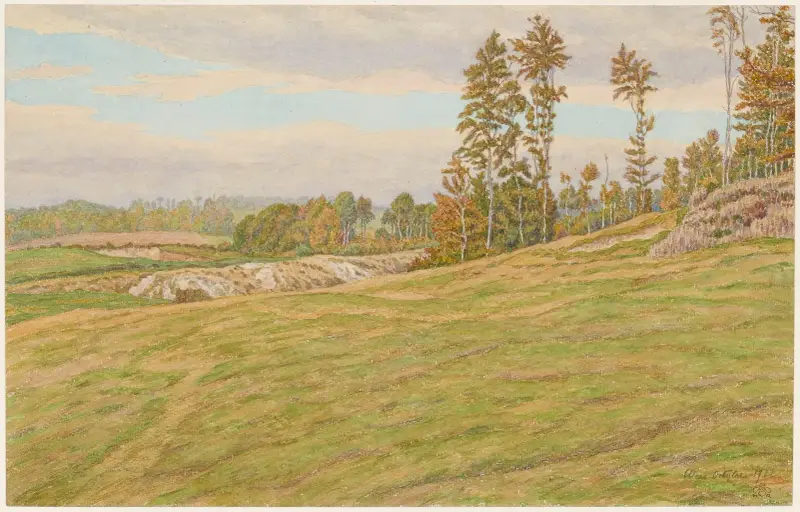 Omgivningar kring Clères av Henri Rivière