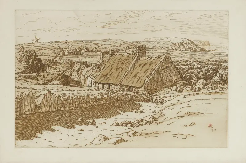 Das Dorf Gaoulac’h, kleines Dorf nahe dem Meer von Henri Rivière