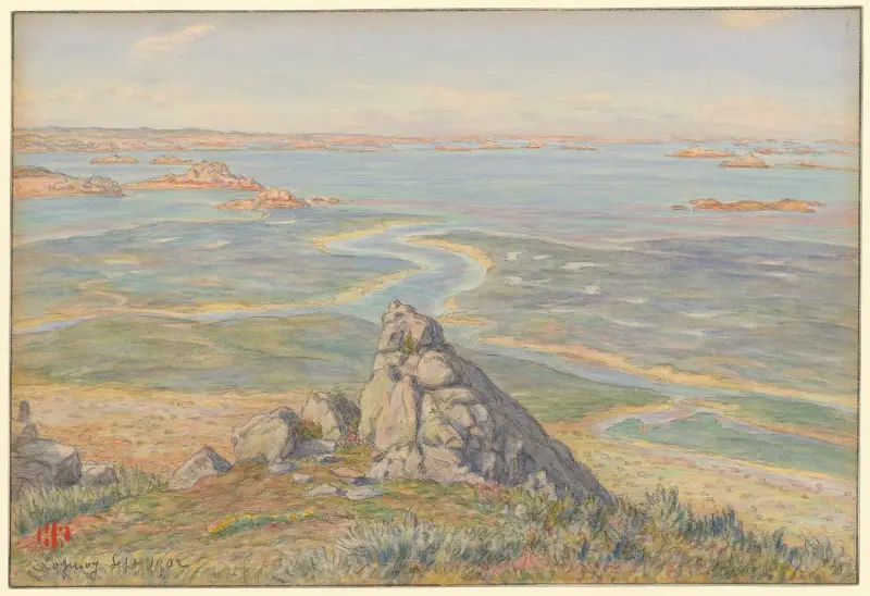 Loguivy, la baie de Launay av Henri Rivière