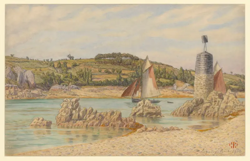 Loguivy (fyren Holeneyères) av Henri Rivière