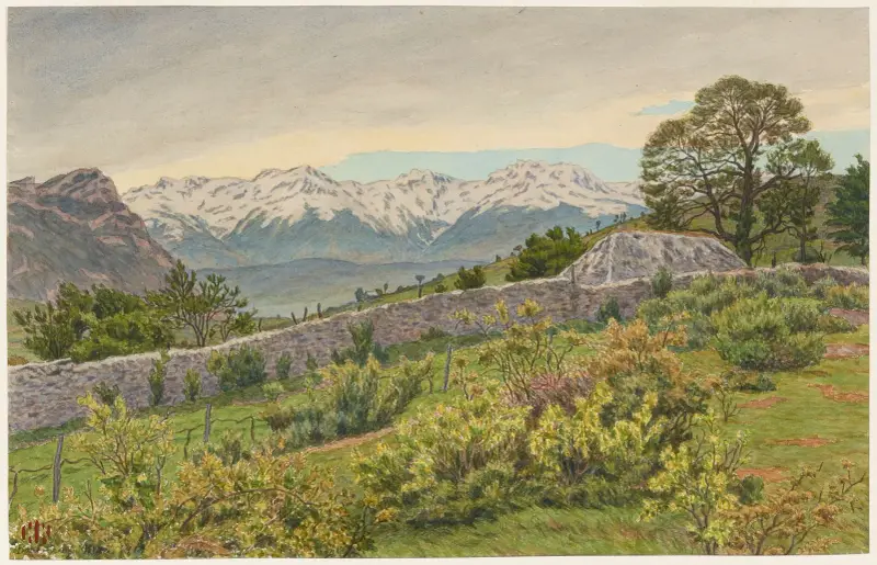 Morgon över Alperna (Barberaz) av Henri Rivière