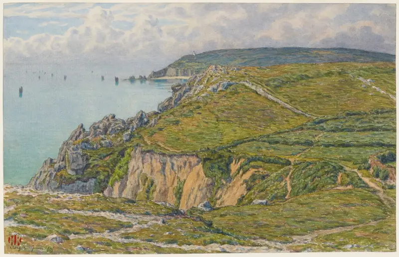Stormig morgon vid Port-Mahon, Morgat av Henri Rivière
