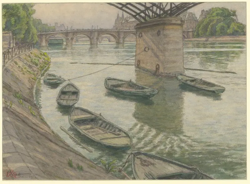 Paris (Quai du Louvre) av Henri Rivière