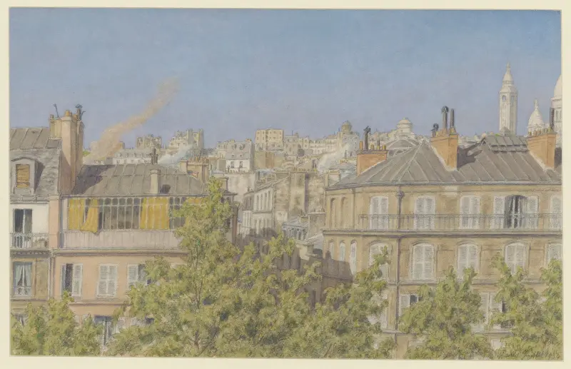 Paris (utsikt från balkongen på 29 boulevard de Clichy) av Henri Rivière