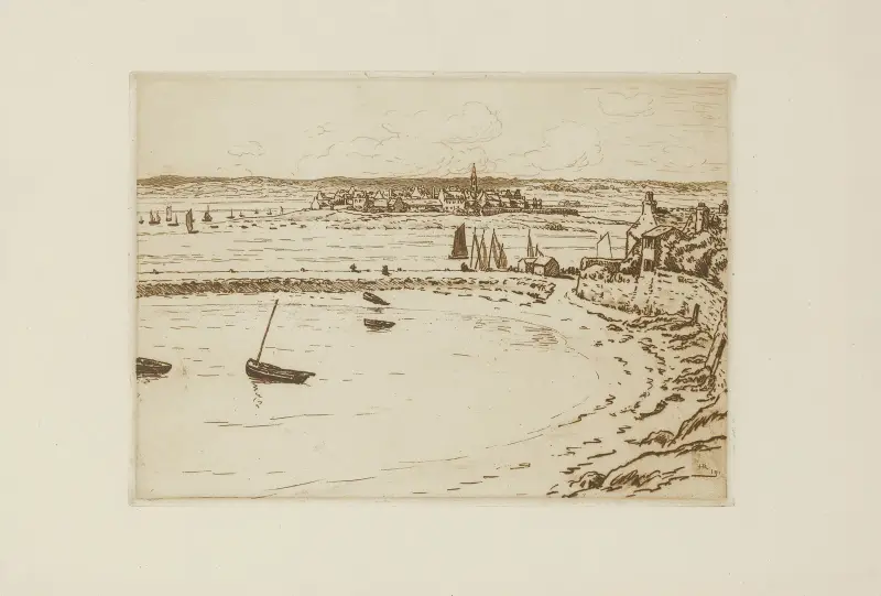 Liten hamn av Henri Rivière
