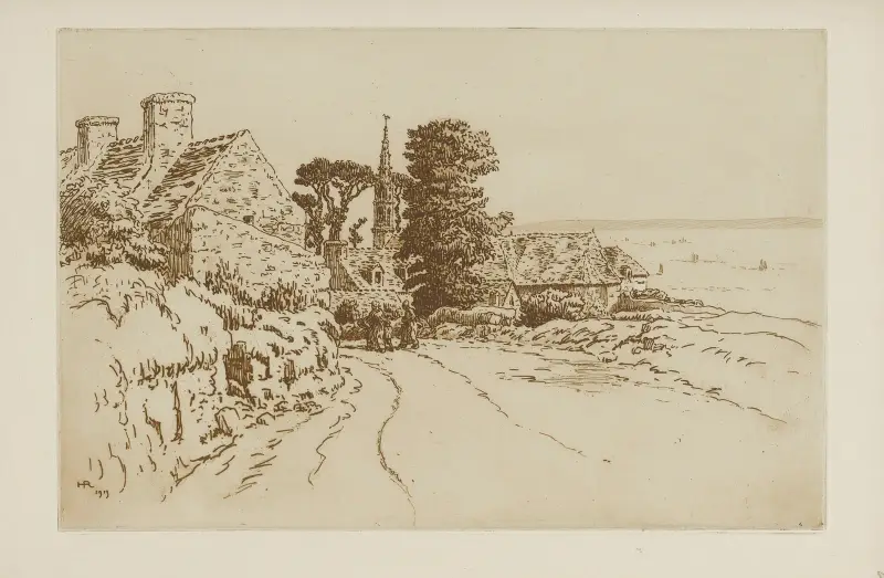 Vägen till Saint-Jean i Tréboul av Henri Rivière
