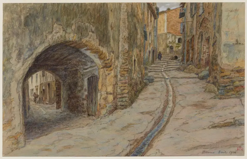 Rue Rompi-cou. Bormes av Henri Rivière