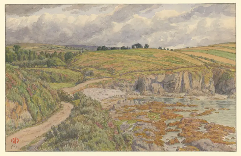 Saint-Nic (strand nära Pen-Trez) av Henri Rivière