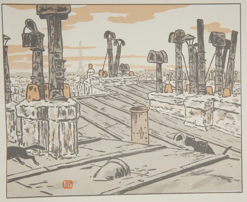 Sur les toits av Henri Rivière