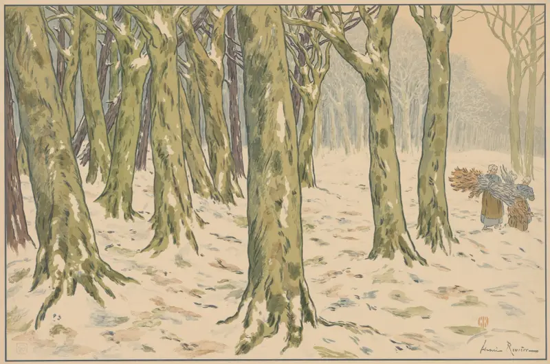 Der Wald, Winter von Henri Rivière