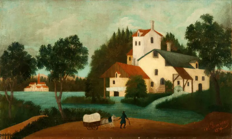 Landschaft mit Wassermühle von Henri Rousseau