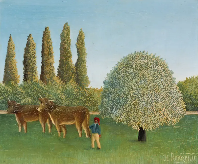 Wiesenlandschaft (Die Weide) von Henri Rousseau