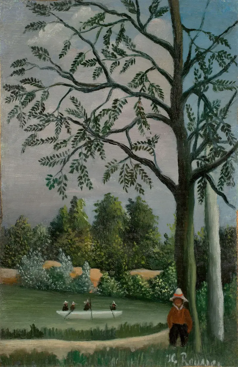 Paysage avec des pêcheurs av Henri Rousseau