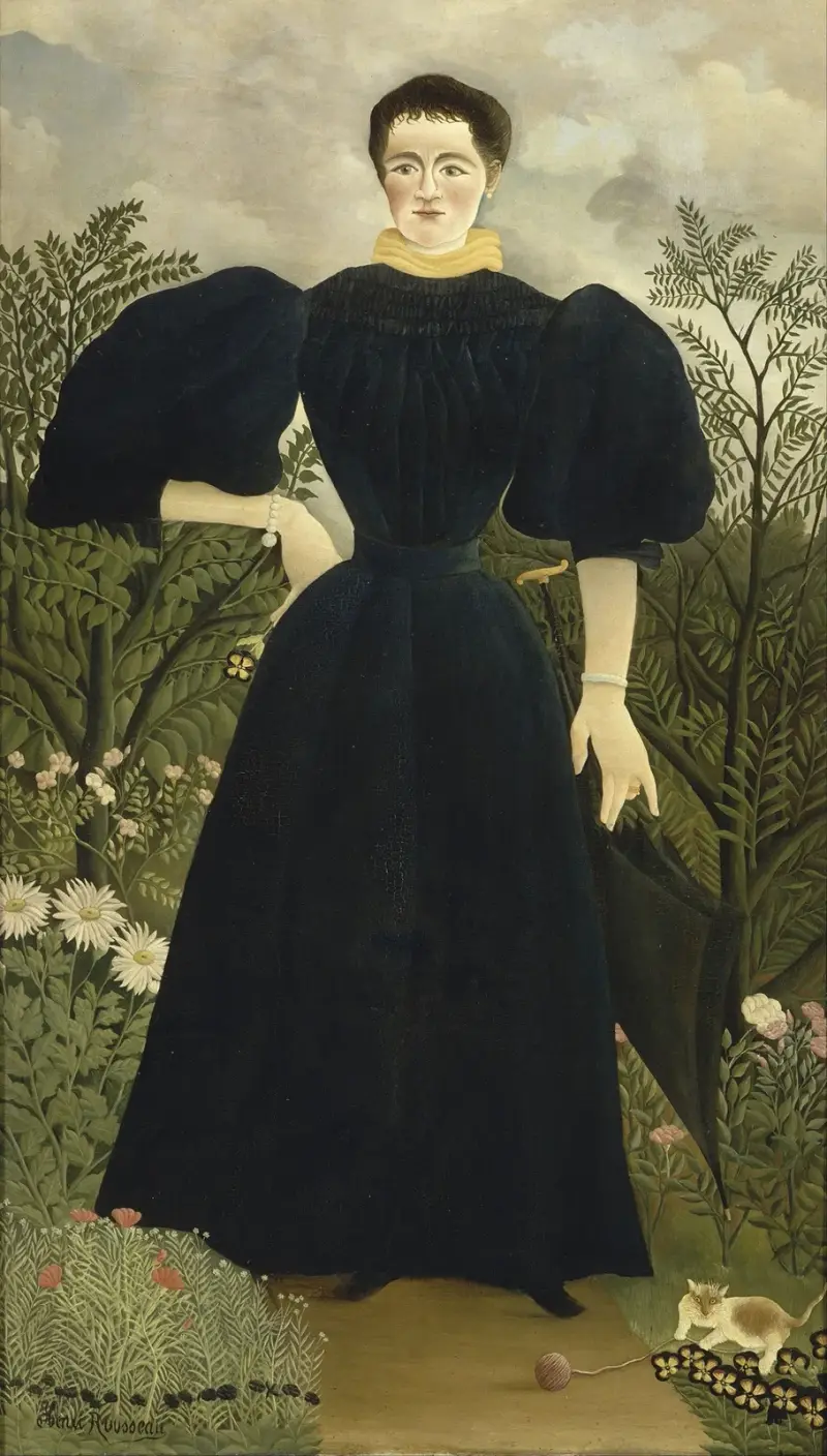 Portrait of Madame M; av Henri Rousseau