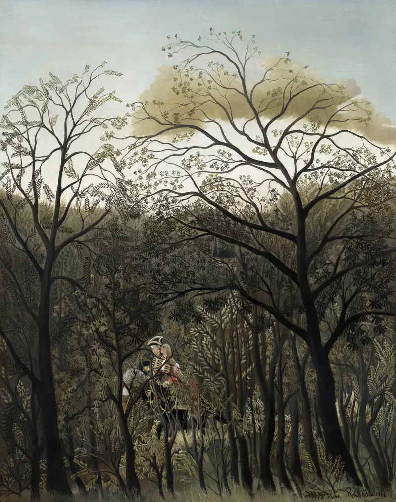 Spotkanie w lesie, Henri Rousseau