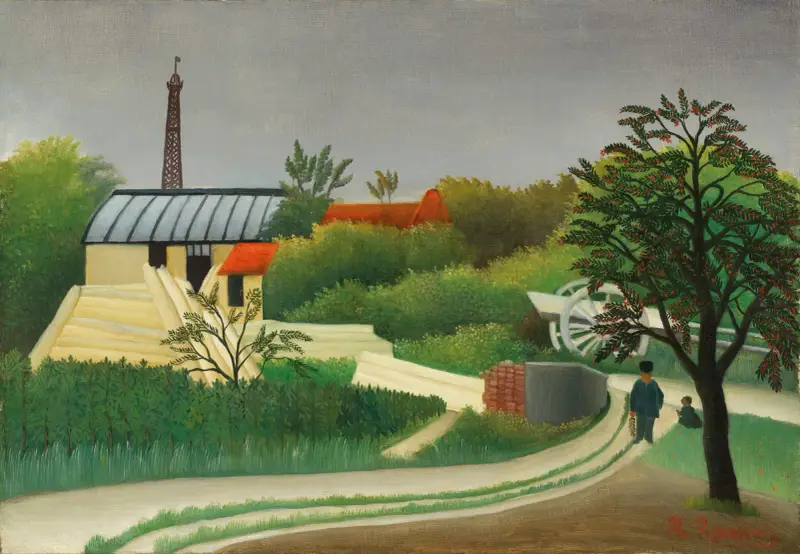 Scierie aux environs de Pari av Henri Rousseau