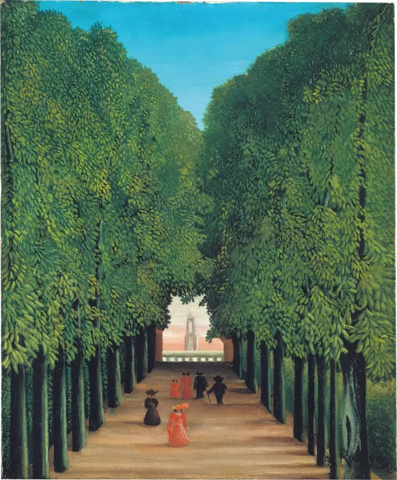 The Avenue in Saint-Cloud Park av Henri Rousseau