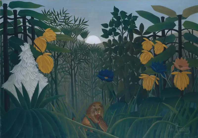 The Repast of the Lion av Henri Rousseau