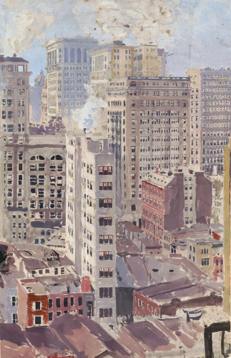 Wolkenkratzer der Stadt von Otto Henry Bacher