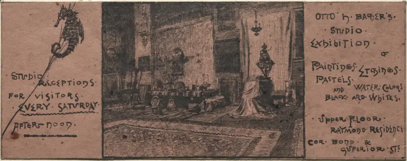 Ausstellungseinladung von Otto Henry Bacher
