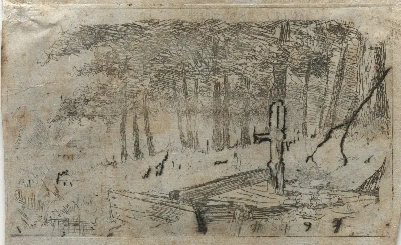 Kleine Baumstudie von Otto Henry Bacher