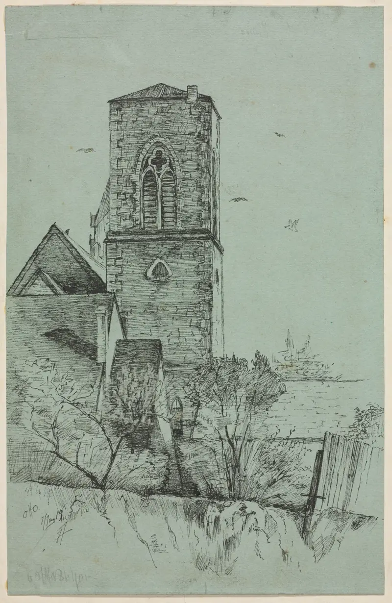 Tower of the Chimes, Old Trinity, Cleveland av Otto Henry Bacher