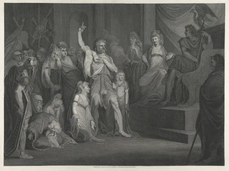 Caractacus inför domstolen av Henry Fuseli