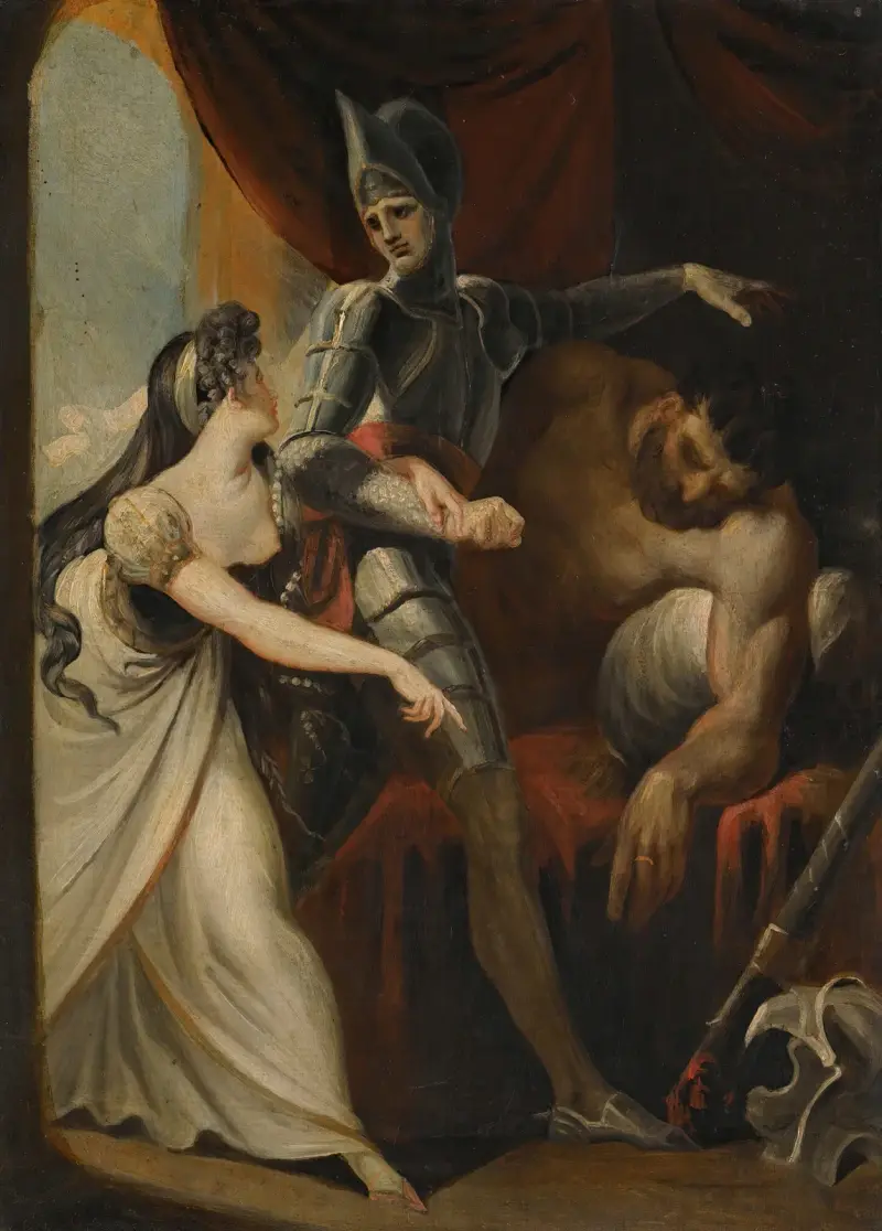 Hüon räddar Angela från jätten Angulaffer, ur Wielands Oberon av Henry Fuseli