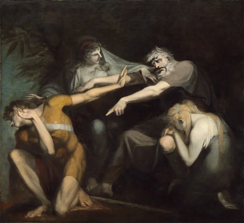 Oedipus Cursing His Son Polynices av Henry Fuseli