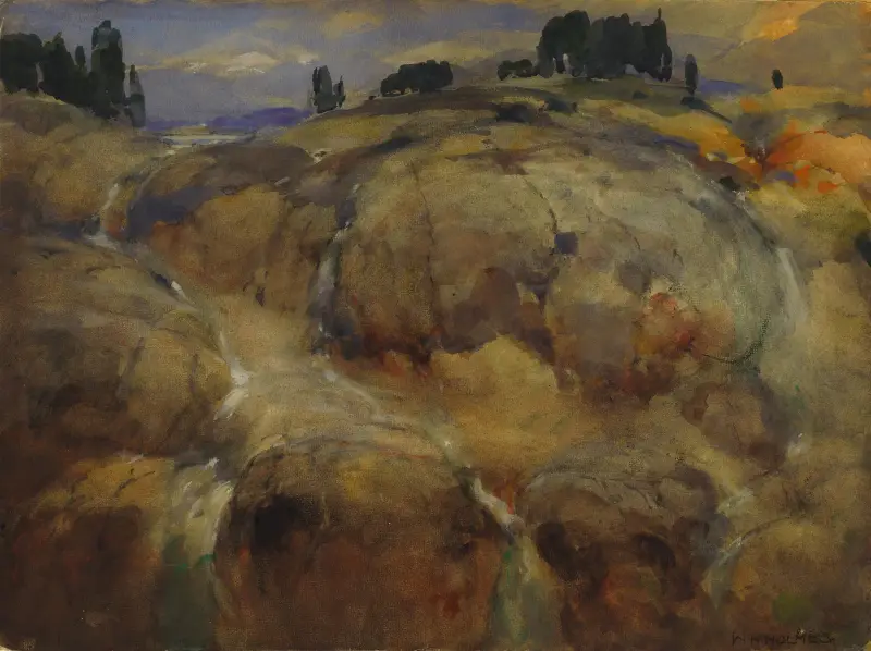 Deserted Bed Of A Glacier av William Henry Holmes