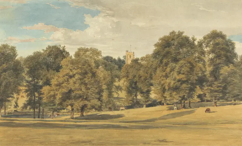 Bushey Church von Südwesten von William Henry Hunt
