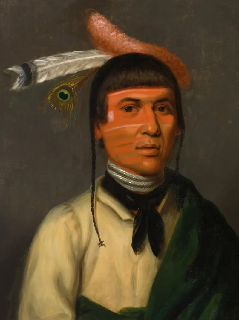 No-Tin (Wind), ein Chippewa-Häuptling von Henry Inman