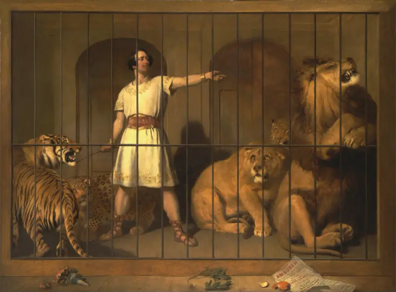 Portrait of Mr. Van Amburgh, As He Appeared with His Animals at the London Theatres av Sir Edwin Henry Landseer