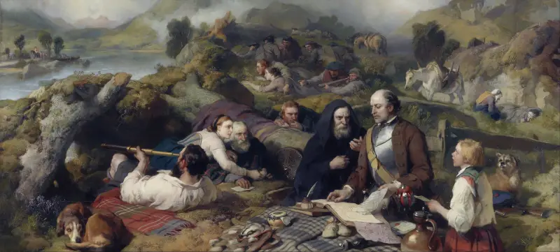Rent-day in the Wilderness av Sir Edwin Henry Landseer