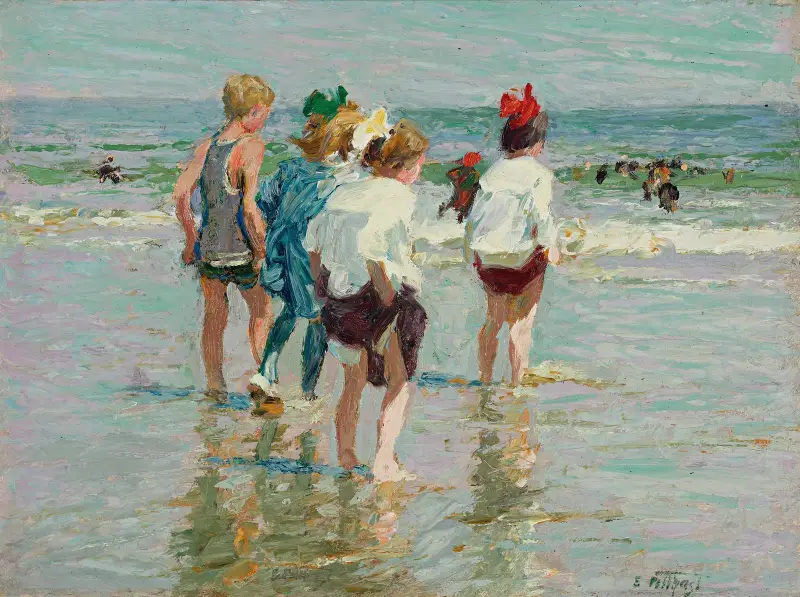 Sommertag, Brighton Beach von Edward Henry Potthast