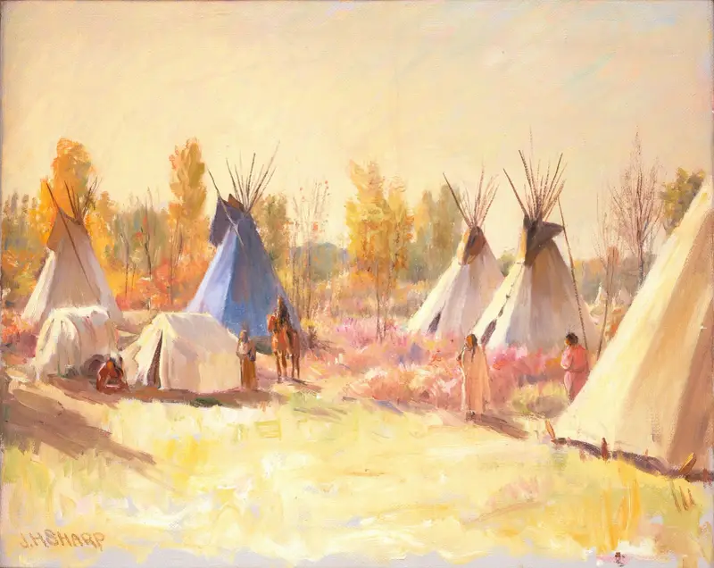 Modrá týpí, Joseph Henry Sharp