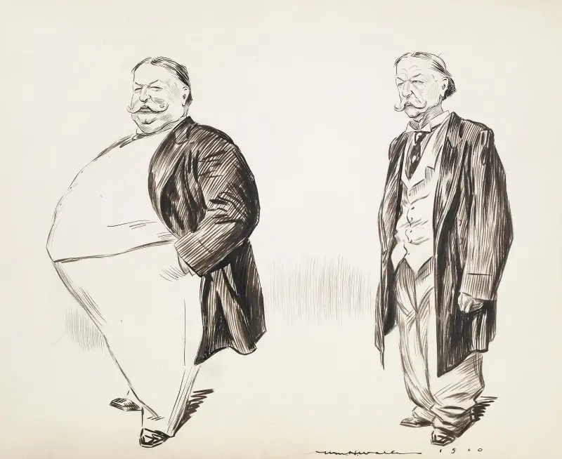 1st picture. If Taft should cease to laugh and grow fat but…2nd picture. worry and grow thin av William Henry Walker