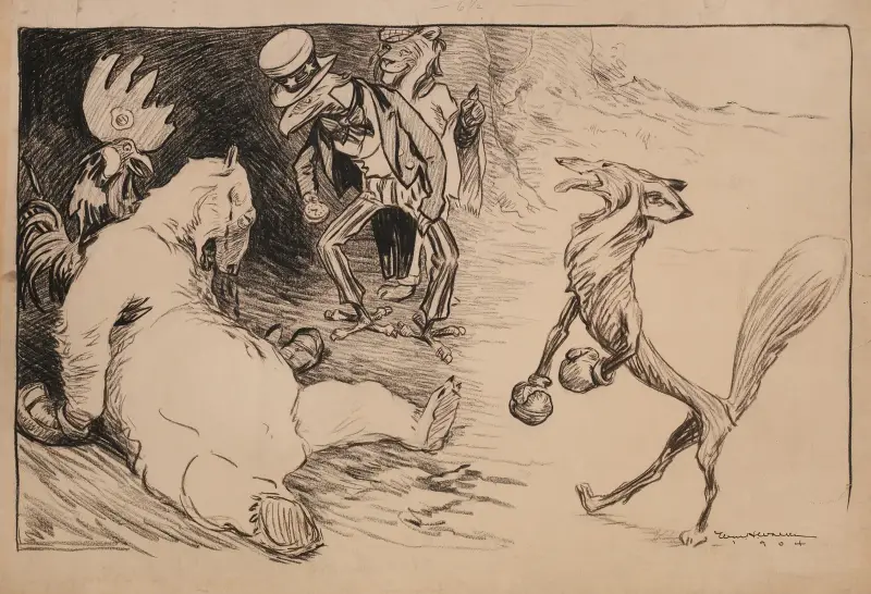 A boxing match, William Henry Walker