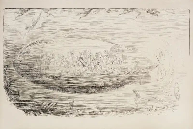 Eine Gruppe von Touristen, die das Meer vom U-Boot aus betrachtet von William Henry Walker