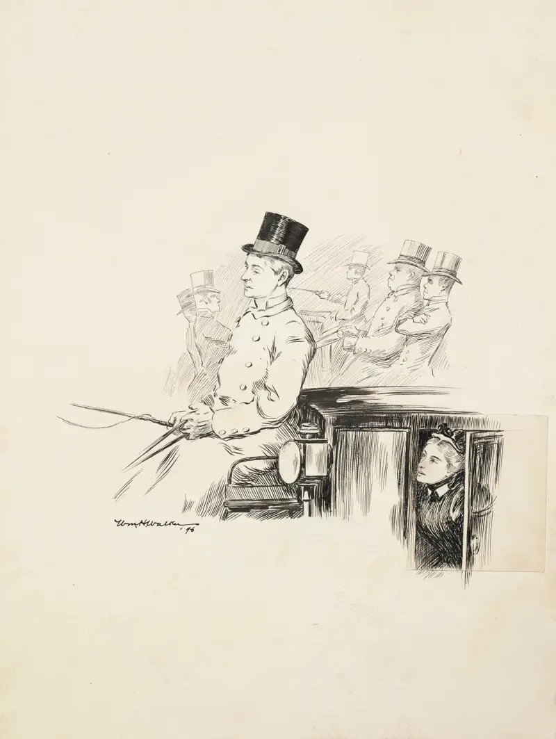 Kobieta jadąca powozem, William Henry Walker